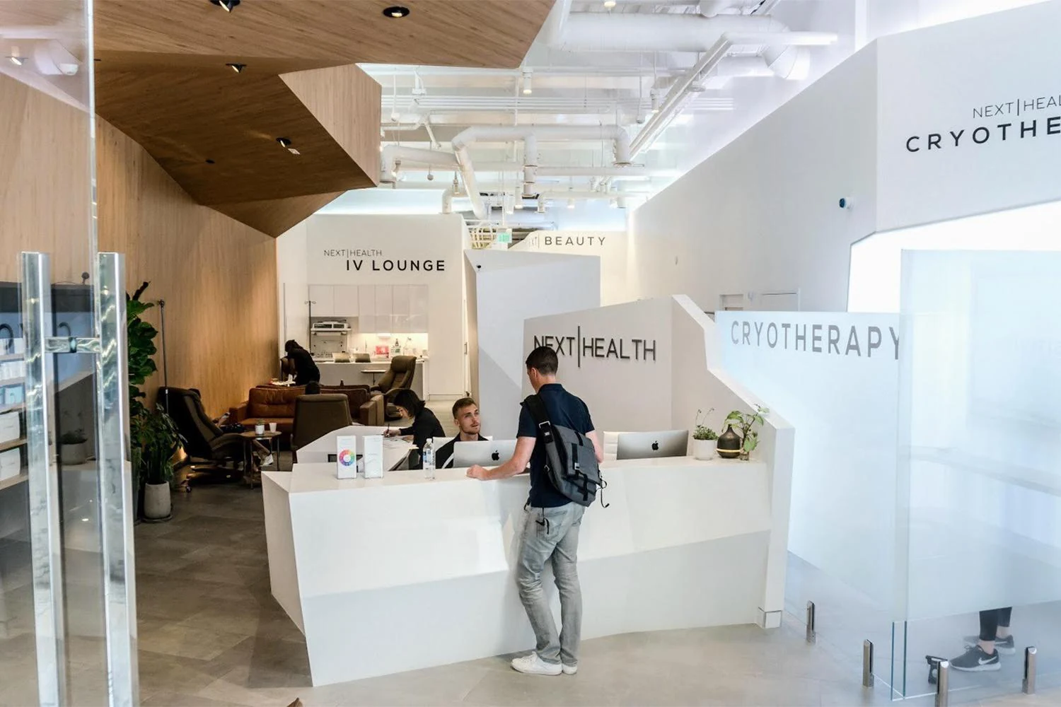Contemporary treatment lounge inside a Next Health clinic
